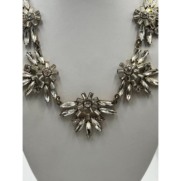 J. Crew Clear Spear Prong Set Faceted Rhinestone Statement
Necklace - Picture 2 of 9